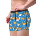 thumbnail image 2 of Kdxio Men's Boxer Briefs with Corgi Dog Face Print - Comfortable and Breathable Underwear for Everyday Wear, 2 of 5