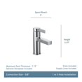 thumbnail image 4 of Grifo de baño Moen Beric Bronze Gold de una sola manija 84774BZG, 4 of 9