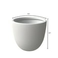 thumbnail image 6 of LeisureMod Dahlia Mid-Century Tapered Round Planter, Fiberstone & MgO Clay, Indoor/Outdoor Plant Pot, 6 of 7