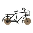 thumbnail image 6 of 17" x 10" Black Metal Bike Sculpture with Wood Wheels, by DecMode, 6 of 7