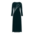 thumbnail image 4 of MIUOWANP Elegant Dresses for Women Formal Ladies Temperament Casual Long Sleeve Hot Diamond Long Dress, 4 of 5