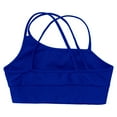 thumbnail image 3 of inlzdz Girl Sport Bras Kids Asymmetrical Spaghetti Straps Sleeveless Crop Tank Tops Dance Tops Sport Royal Blue 12, 3 of 5
