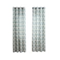 thumbnail image 2 of PYURTEP Boho Curtains, Semi-Blackout Sheer Curtains, Green Textured Drapes with Colorful Bohemian Print for Bedroom, Living Room, Boho Decor, 2 of 6