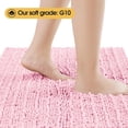 thumbnail image 4 of HAKUNA Upgrade Extra Large Pink Bathroom Rug Set 3 Pieces Ultra Soft, Thick Absorbent Bath Mats, Non Slip Chenille Toilet Mat for Bathroom, Bedroom, Kitchen, 4 of 8