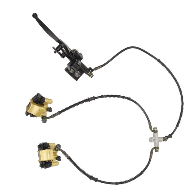 Front Brake Twin Caliper, Disc Brake Plates High Load Capacity Disc Brake Rotors for 50cc 110cc 125cc Dirt Bike