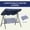 Dark Blue + Steel, variant on Outdoor Swing Glider Chair for Patio, Steel Mesh Rocking Chair with High Back for Backyard Garden Porch, Beige 330lbs Capacity