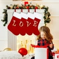 thumbnail image 3 of TETOU 20inch Monogrammed Christmas Stockings with Letters Soft Plush Velvet Red Stockings for New Year Family Decoration Q, 3 of 9