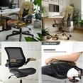 thumbnail image 2 of FKELYI Floral Black Cat Print Office Chair Cover Swivel Chair Protector Cover with 2 Pcs Armrest Covers Anti-Dust Washable Breathable Gaming Chair Slipcover, Small, 2 of 6