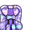 thumbnail image 5 of Asiento elevador de respaldo alto para automóvil, portátil, de polietileno, convertible, para bebés pequeños, color morado, 5 of 5
