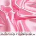 thumbnail image 2 of NTBAY Satin Pillowcase Silky For Hair And Skin Envelope Closure Pillow Case 2 PC, California King (20 x 40 in), Pink, 2 of 2