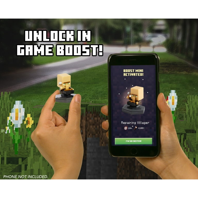 Minecraft Earth Boost Mini Figure 2-Pack, Nfc Chip Enabled For
