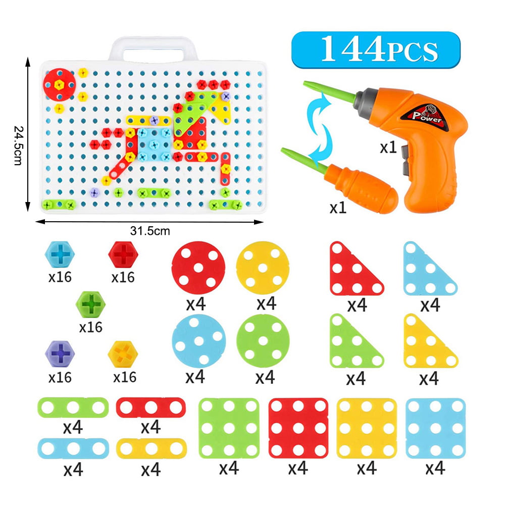 Kid's Magnetic Puzzles Learning Kit Education Learning Toys for Children 144pc 