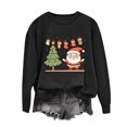 thumbnail image 2 of Craaazy Womens Shirts Merry Christmas Sweatshirt Women Xmas Santa Tree Christmas Snowflake Print Long Sleeve Loose Top Shirts Gifts For Women, 2 of 6