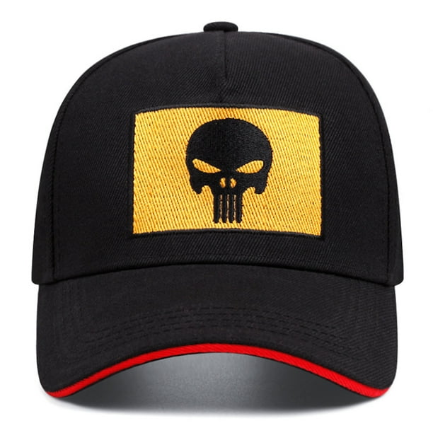 Gorra de béisbol Punishers Anime Snapback de algodón negra