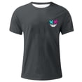 thumbnail image 2 of T-Shirts à Col Rond pour Hommes Séchage Rapide Imprimé Polyester, Coupe 3D Col Rond Haut Athlétique pour Gym, Course, Cyclisme & Décontracté, 2 of 4