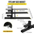 thumbnail image 2 of Heavy Duty Clamp-On Pallet Forks for Tractor Loader and Skid Steer – Adjustable Stabilizer Bar, Quick Attach, Fundamental Farm Equipment Accessory – 43 Inches, 2000 lbs with Connecting Rod, 2 of 6