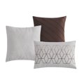 thumbnail image 3 of Unique Home Enea 7 Piece Collection Comforter Set Abstract Polygon Pattern Clearance Bedding Comforter Duvet Cover Set (Queen, Gray Brown), 3 of 4