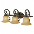 thumbnail image 1 of Golden Lighting 7116-BA3 LC Mayfair Leather Crackle 3 Light Vanity, 1 of 1