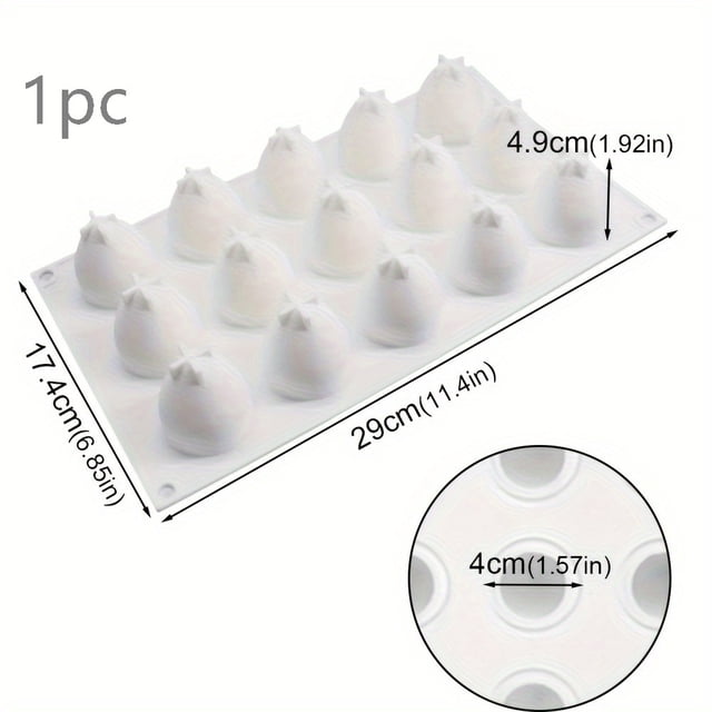 Molde de silicona con forma de fresa, herramienta de decoración de pasteles 3D DIY for mousse y chocolate, material de calidad alimentaria