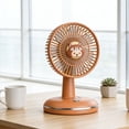 thumbnail image 5 of YiJuHui USB Rechargeable Desktop Fan, Portable Small Personal Fan with 3 Speeds, Quiet Cooling Fan for Office Desk Dorm Room Home Travel, Battery Operated Mini Fan with USB Charging, 5 of 5
