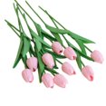 thumbnail image 2 of 10 Pieces PU Artificial Flower Simulation Replacement Solid Solid Color Decorative Home Wedding Party Fake Flowers Decor Ornament Pink, 2 of 9