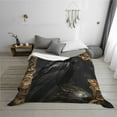 thumbnail image 6 of KLL Gothic Raven Portrait Print Fleece Throw Blanket, Horizontal Fleece Bedding Cute Soft Blankets Comfy Fleece Flannel Plush Home Decor for Couch & Bed -50"x40", 6 of 9