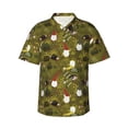 thumbnail image 1 of Balery Gnomes Playing in the Garden Camisas hawaianas de manga corta para hombre, camisas playeras de corte holgado, camisas de vacaciones con botones,XX-Large, 1 of 7