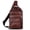 Coffee, variant on Genuine Leather Sling Bag for Men Women Sling Backpack Purses Crossbody Bag