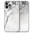 thumbnail image 5 of DesignSkinz White & Grey Marble Surface V3 Full-Body Skin Decal Wrap Cover for iPhone 16 Pro, 5 of 9