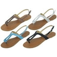 thumbnail image 3 of Starbay Women's Glitter Fashion T-Strap Flat Sandals, 3 of 3