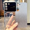 thumbnail image 3 of Compatible with Samsung Galaxy S21 FE Plating Cute Heart Phone Case,Gradient Glitter Bling Clear S21 fe Case Women Full Camera Lens Protection Soft Shockproof Bumper Cover (Deep Purple), 3 of 8