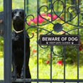 thumbnail image 3 of LMTODLFG Beware of Dog No Trespassing Sign, 12x3 Inch Rust Free .040 Aluminum Metal Sign, UV Protected Weatherproof Reflective Warning Dog Sign Indoor or Outdoor Use for Fence Door or Gate, 3 of 10