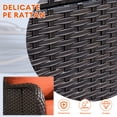 thumbnail image 4 of Ovios 4 Pieces Outdoor Patio Furniture Wicker Patio Sectional Sofa with Loveseat for Backyard, 4 of 6