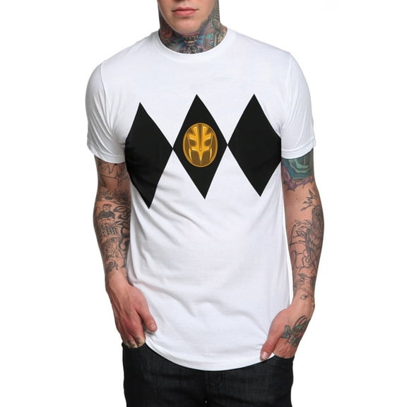 Mighty Morphin Power Rangers White Ranger Diamond T-Shirt