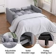 thumbnail image 4 of Aukfa 53.5" Convertible Loveseat Sleeper, Pull Out Sofa Bed, Teddy, Gray, 4 of 9