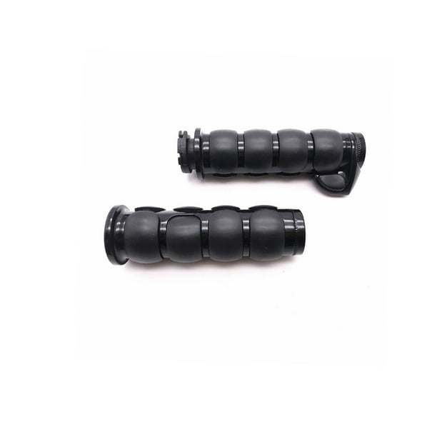 Publillas de manillar Manillares de motocicleta Aluminio Ahorro de mano de obra Motocicletas Modificación Botón anti deslizamiento Diseño de goma negro 25mm Methold VI002285-02B