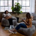 thumbnail image 6 of Big Joe Nestle Large Bean Bag Chair, Cement Blazer, Vegan Leather, 4 Feet, 6 of 9