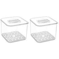 GOOHOCHY  2 Pcs Refrigerator Container Crisper Storage Food Veggie Containers for White