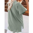 thumbnail image 4 of Leesechin Womens V Neck Tshirts Short Sleeve Loose Casual Summer Tops with Pocket, 4 of 5