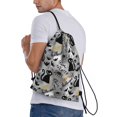 thumbnail image 3 of Drawstring Backpack - halloween cat Splash Proof Small Drawstring Gym Bag for Women Men, Cinch Sports String Bag Backpack for Travel Swimming Beach, 3 of 8