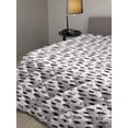 thumbnail image 2 of Crown Down Alternative Comforter, Monochromatic Style Layout of Repeating Elements Authority Symbol Leader, Microfiber Quilt for All Season, 5 Sizes, Charcoal Grey and White, by Ambesonne, 2 of 3