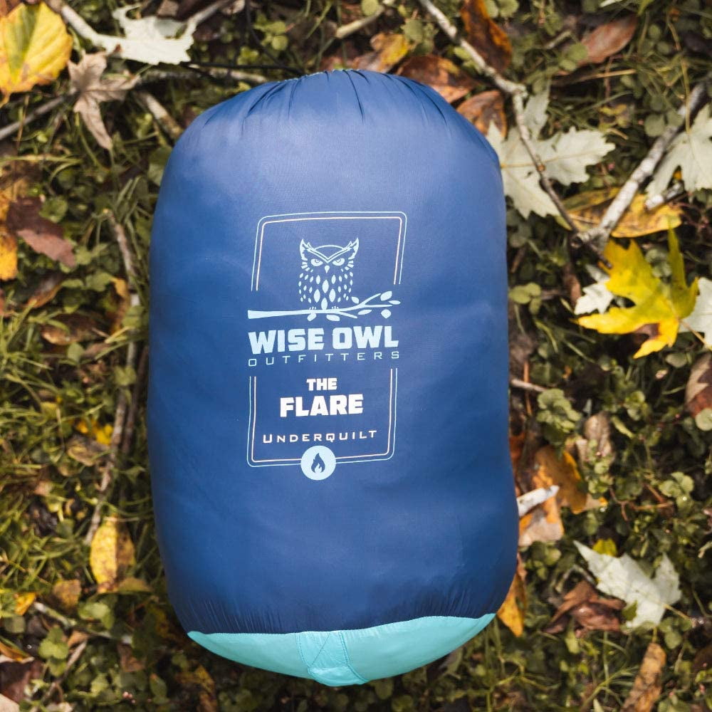 Wise Owl Outfitters Hammock Underquilt, Insulated Down for Outdoor, Indoor, Single & Double Camping Hammocks, Blue