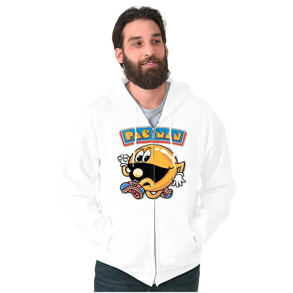 Pacman Man Zip Up Hoodie Men's Women's Brisco Brands M