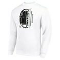 thumbnail image 2 of Men's Starter White Washington Commanders Half Helmet Team Graphic Tri-Blend Fleece Pullover Sweatshirt, 2 of 3