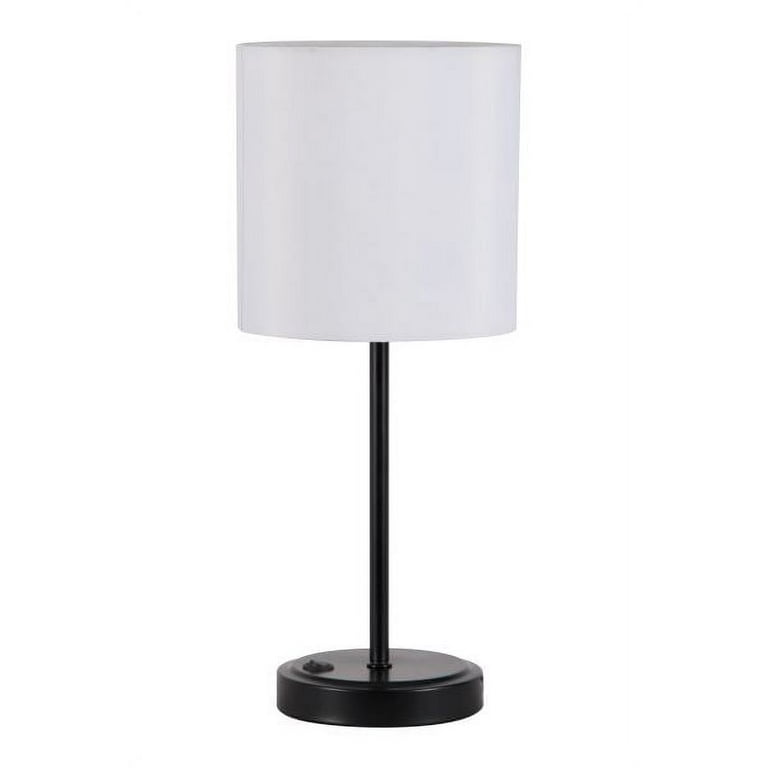 Mainstays Black Metal Grab and Go Stick Lamp with USB Port