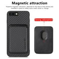 thumbnail image 3 of Cutyskin Carbon Fiber Texture PU Leather Case for iPhone 7 Plus/8 Plus, with Detachable Card Holder, Compatible Magsafe Charging, Ultra Thin Design Shockproof Phone Case, Black, 3 of 6