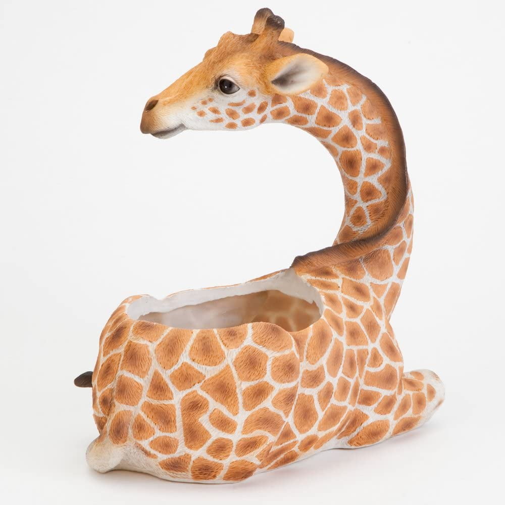 Bits and Pieces Giraffe Wildlife Safari Planter with Indoor/Outdoor Decoration