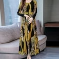 thumbnail image 5 of Ichuanyi Woman Dress clearance Women Fashion Autumn Lady O-Neck Knee Length Long Sleeve Leopard Print Dress, 5 of 8