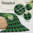 thumbnail image 2 of St. Patrick's Day Pillow Covers, Linen Long Throw Pillow Case, Spring Lucky Shamrock Green Buffalo Plaid Holiday Pillow Protector Decorative Cushion Cover for Living Room/Bedroom 24" x 36", 2 of 8