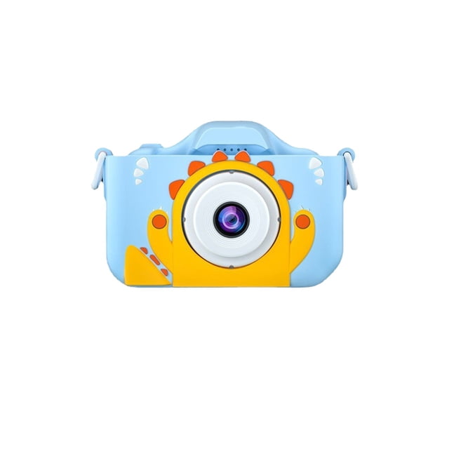Cámara para la Fotografía, Mini Cámara Digital Animada para Niños con Dos Lentes, Grabación de Vídeo de Alta Definición, Pantalla Lcd de 1,4 Pulgadas, Diseño Abs Azul Portátil para Entretenimiento Inf